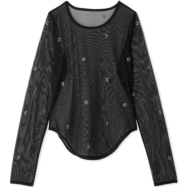 Twilightモチーフシアートップス BLK F