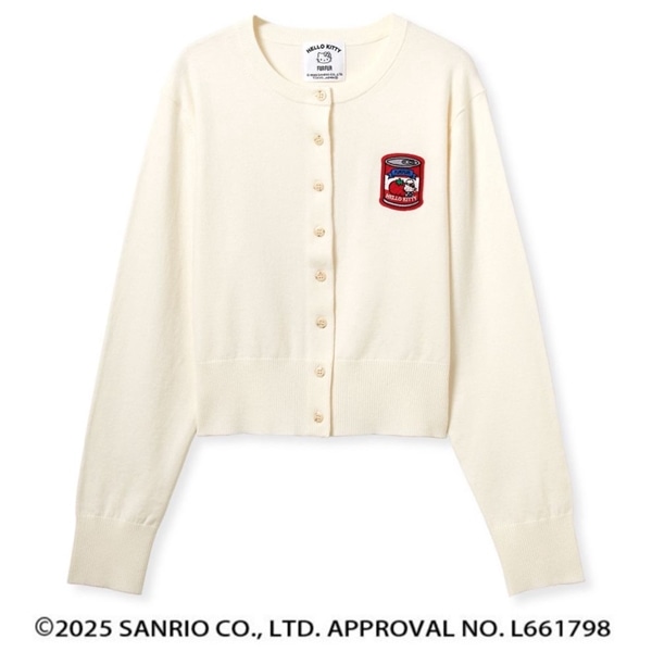 HELLO KITTY ワッペンカーディガン WHT F