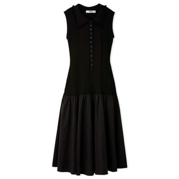 ポロニットワンピース BLK F