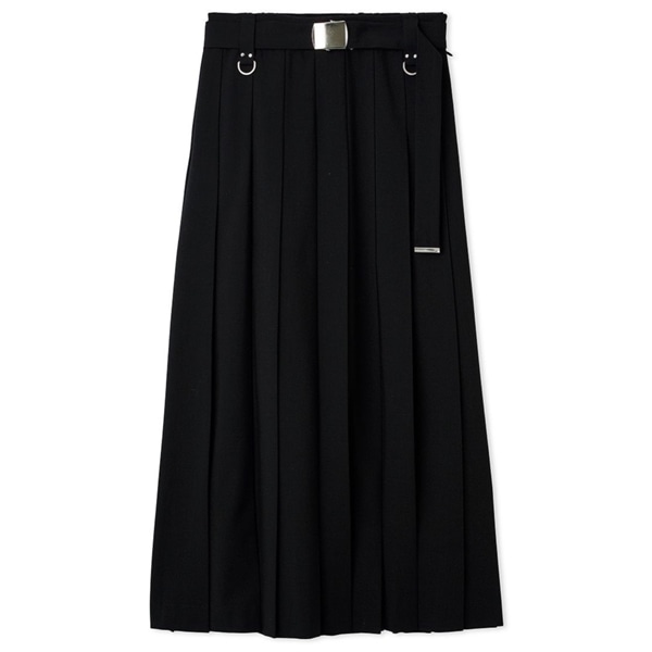 Dカン付きプリーツスカート BLK F