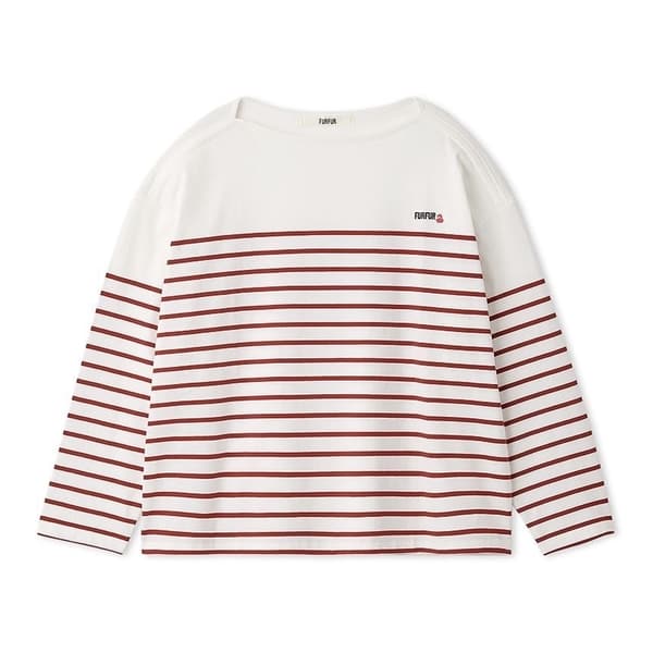 バスクボーダーロングスリーブTシャツ RED F
