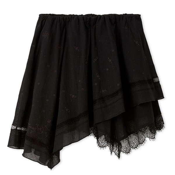 ハンカチ刺繍スカショーパン BLK F