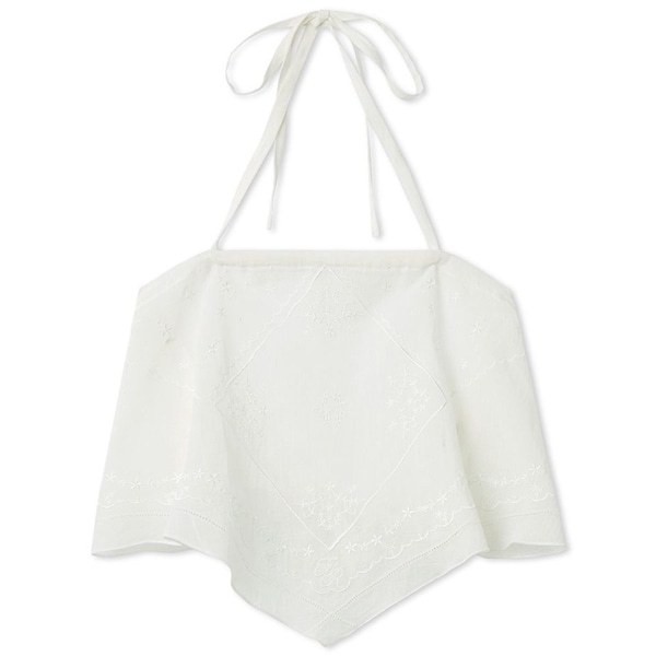 ハンカチ刺繍マルチウェイキャミソール WHT F