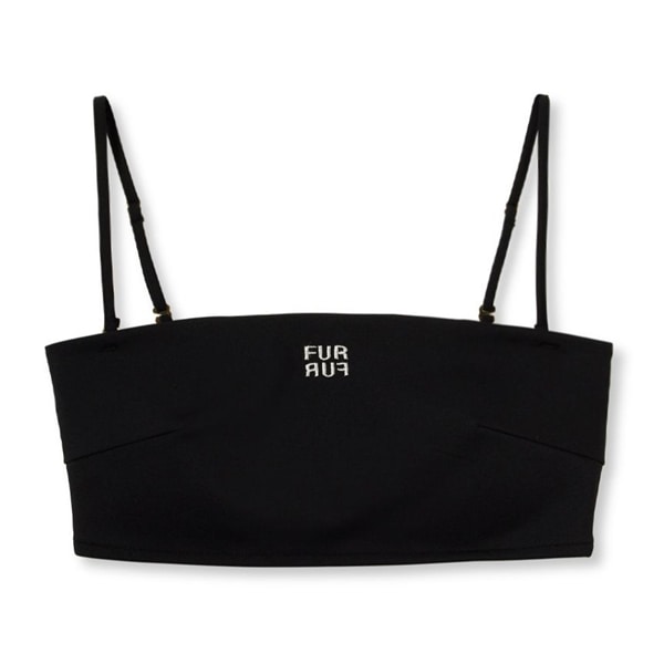 ロゴ刺繍バンドゥブラトップ BLK F