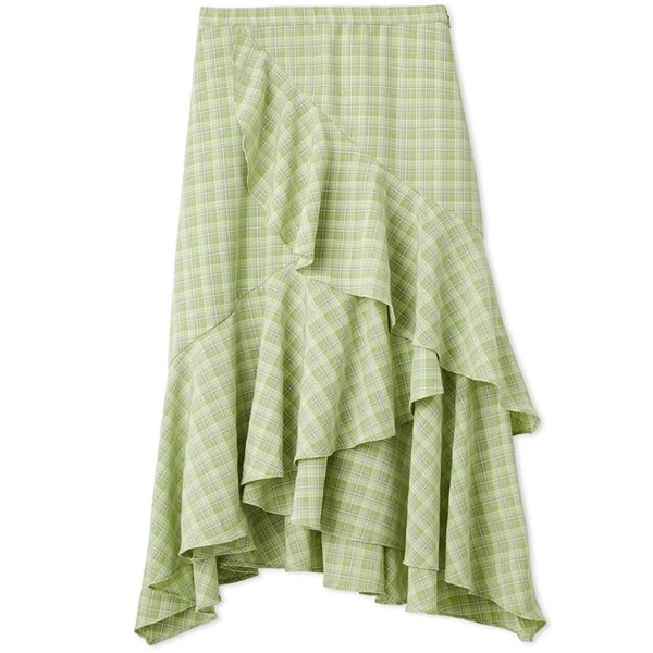 アシンメトリーヘムスカート GRN F