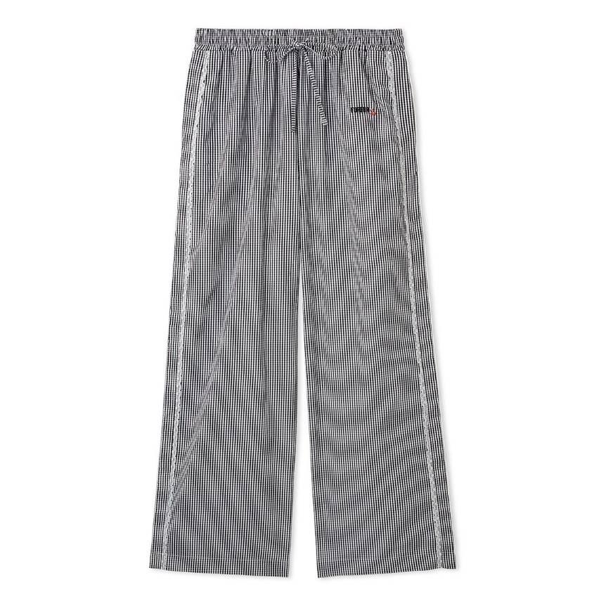 ギンガムチェックパジャマパンツ BLK F