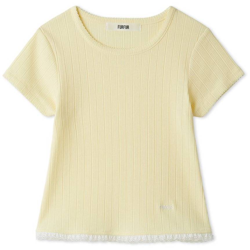 フリルヘムコンパクトTシャツ YEL F