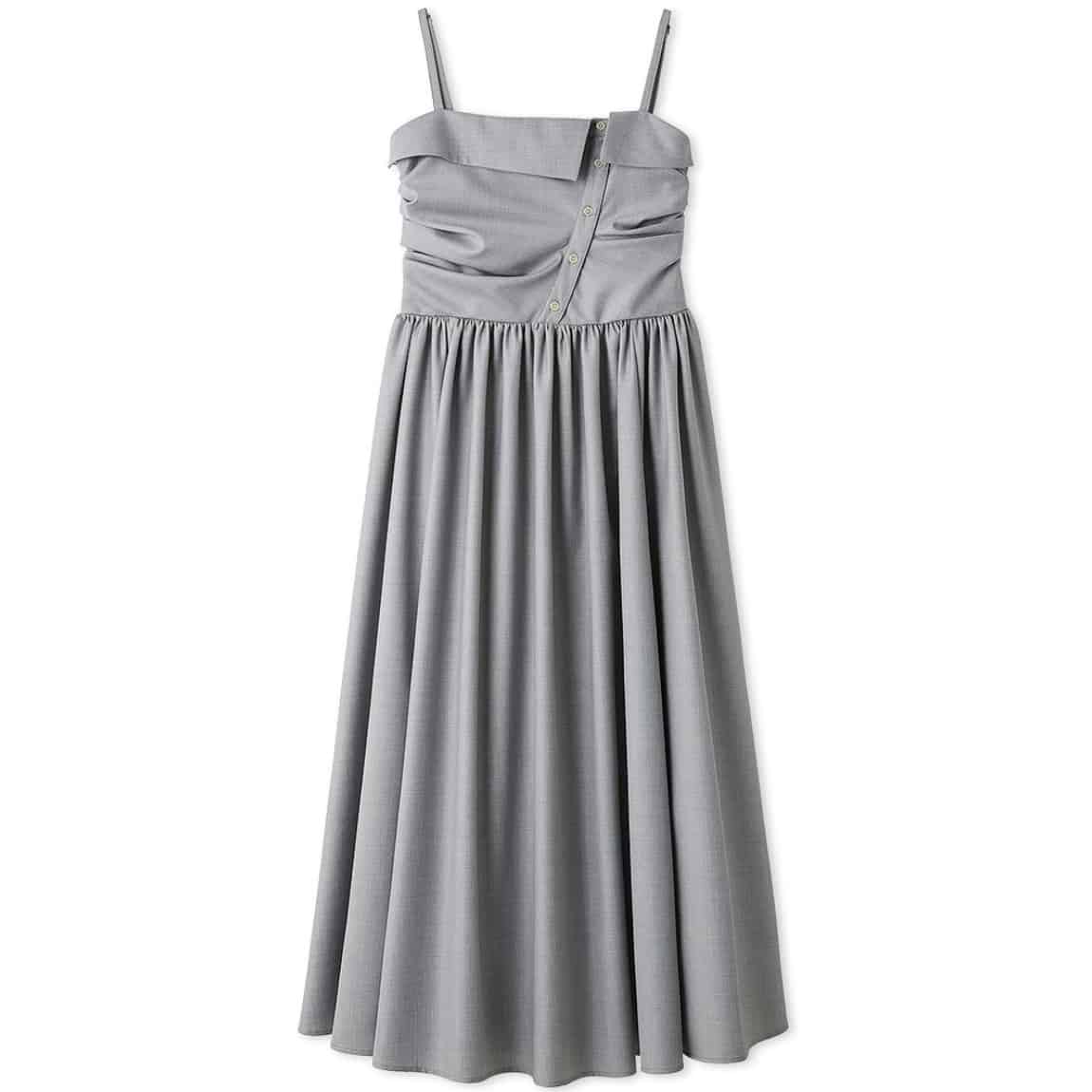 シャツディティールキャミワンピース GRY F