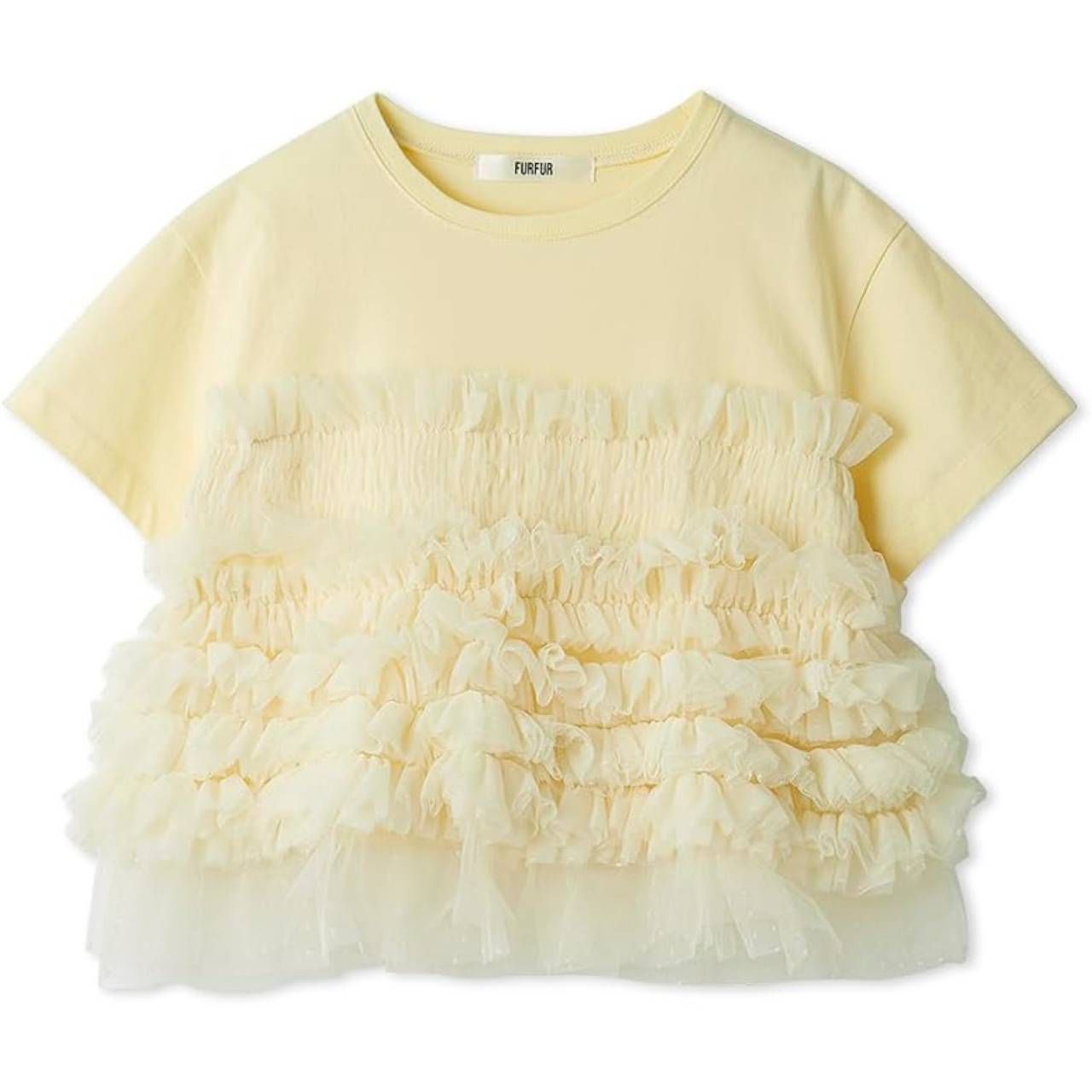 チュールドッキングTシャツ YEL F