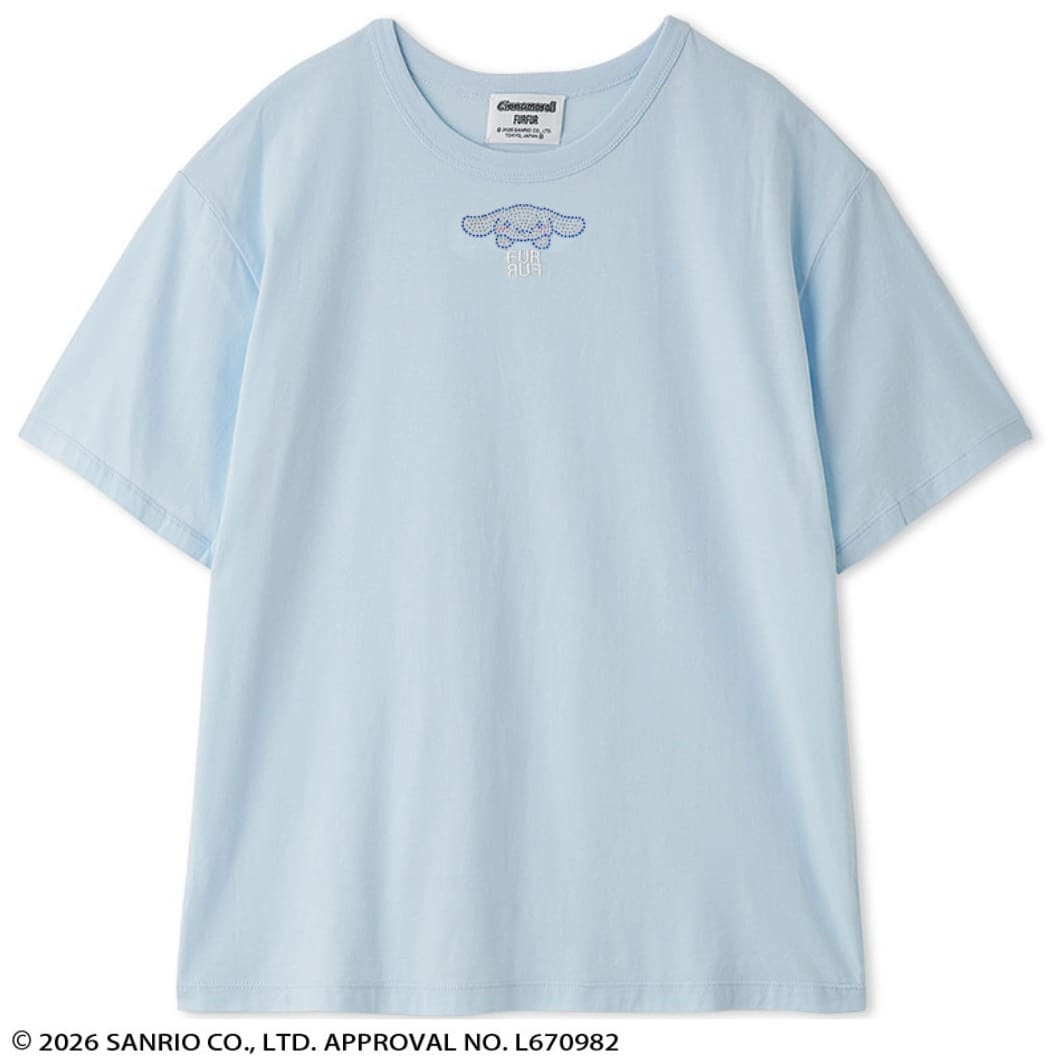 【Cinnamoroll】 ラインストーンTシャツ SAX 2