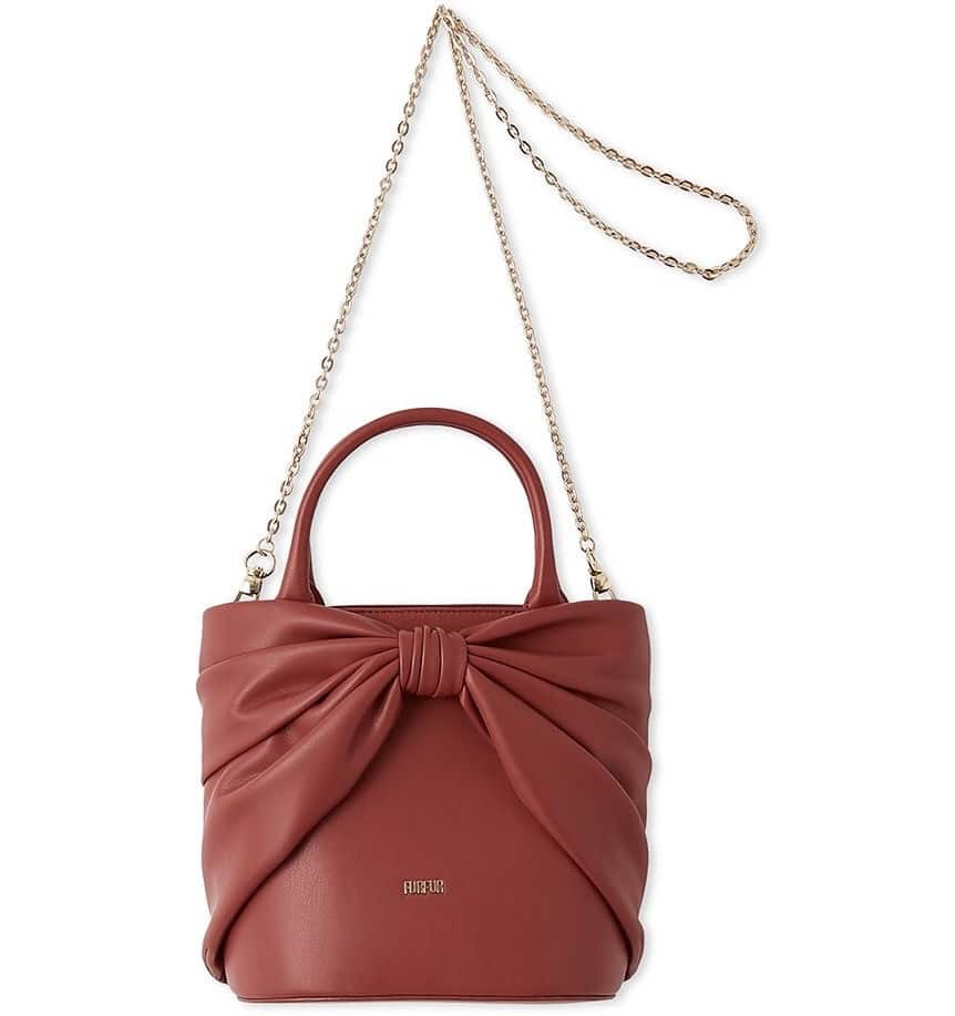 リボンモチーフバッグ RED F