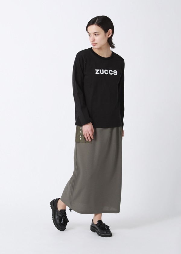 ZUCCa / LOGO T LS / ロングスリーブカットソー(M white(01))｜ CABANE