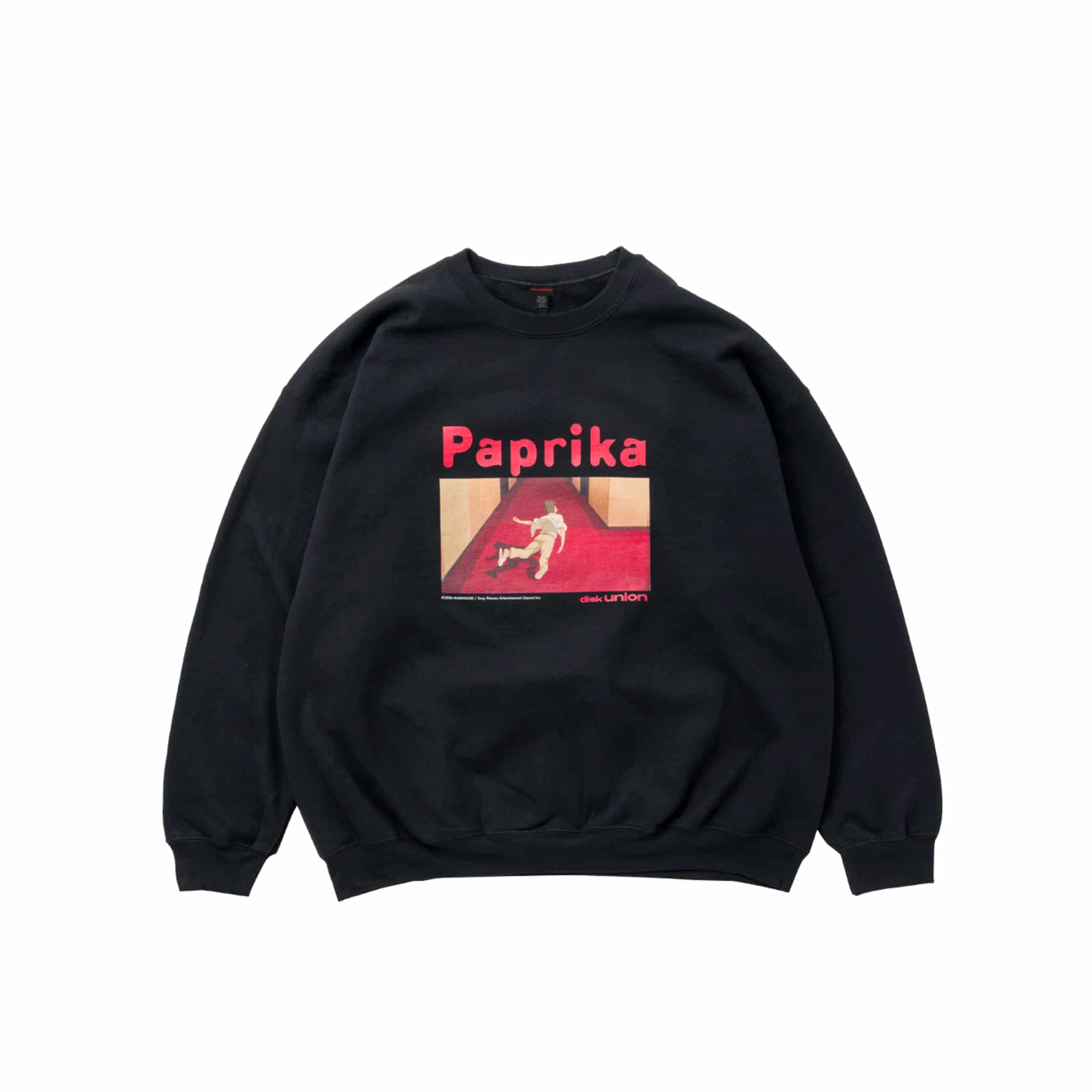 Paprika×diskunion CREWNECK SWEATSHIRT (BLACK) BLACK M