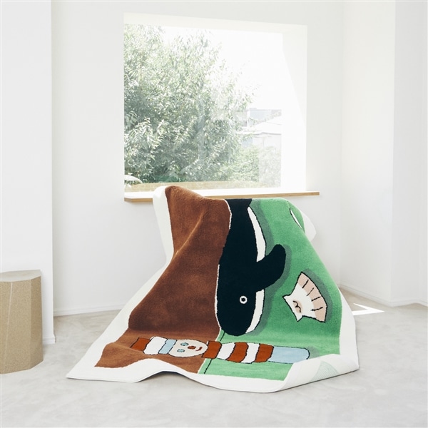 【2024年2月下旬から順次発送】安西水丸ラグ（B）