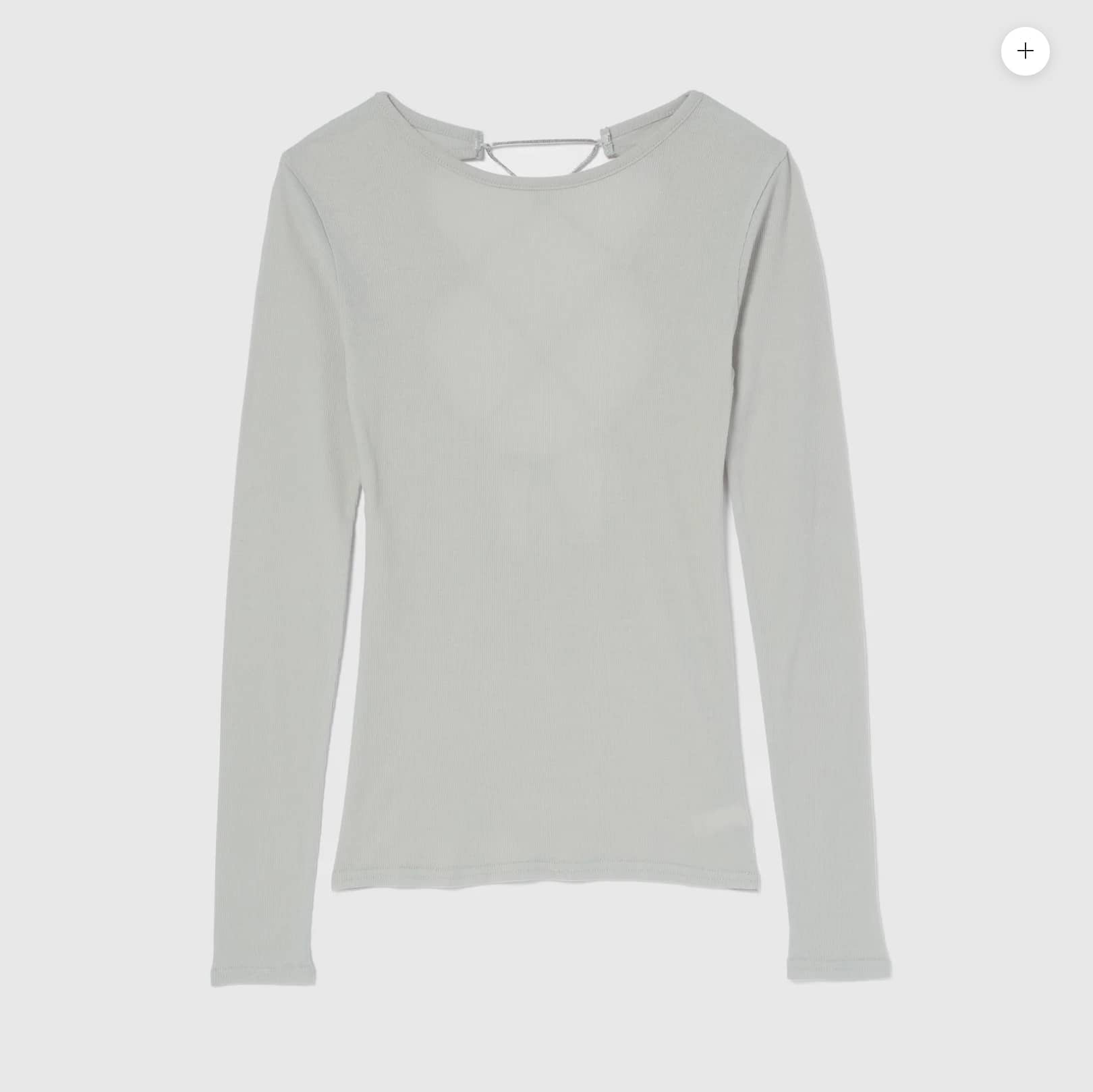 Soft sheer RIBレースアップトップス Soft sheer RIBレースアップトップス