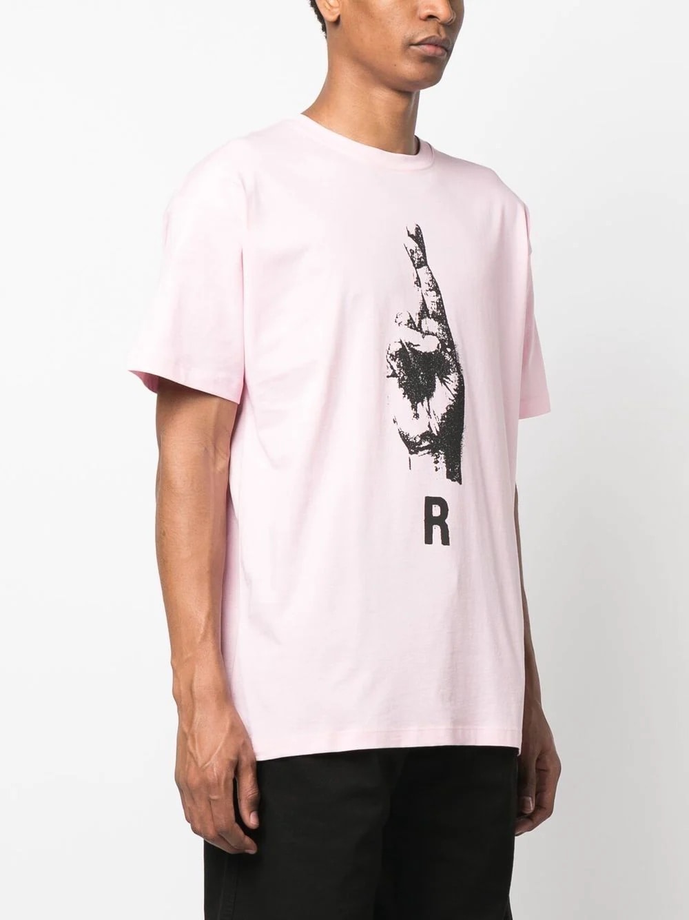 RAF SIMONS/ラフシモンズ/Oversized T-shirt with hand sign