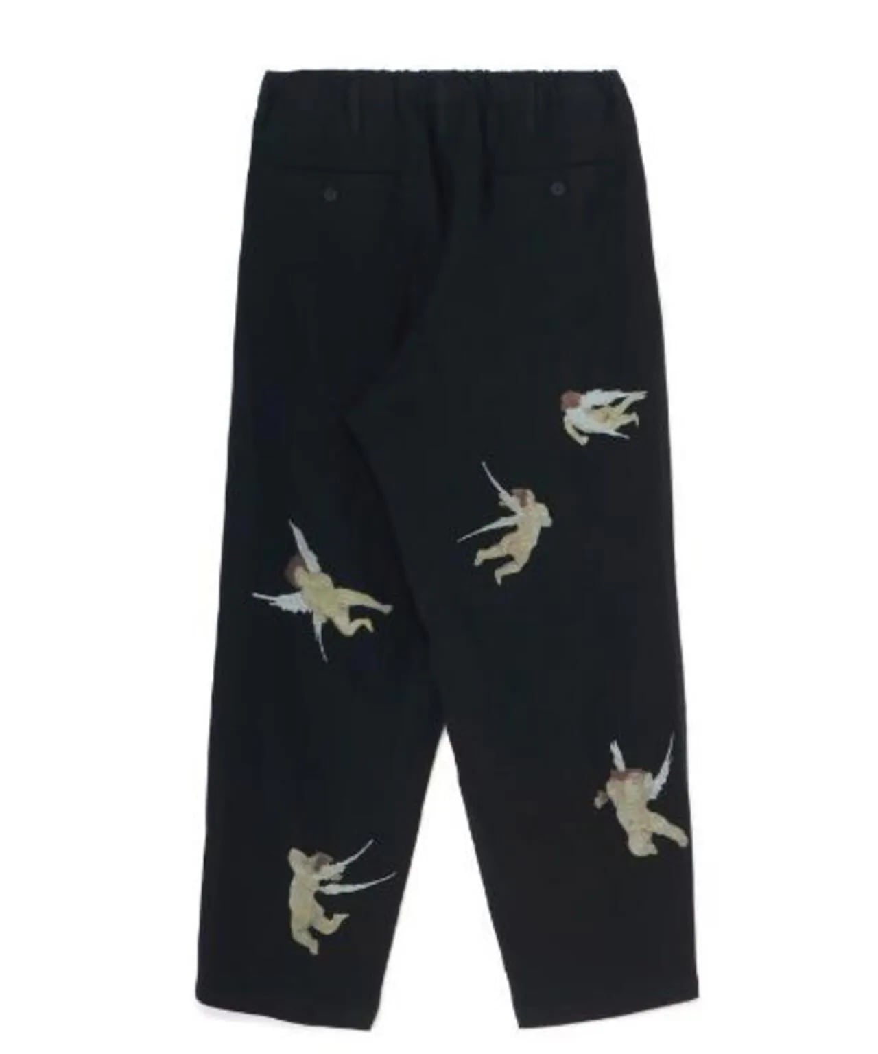 YohjiYamamoto/ヨウジヤマモト/ANGEL PRINT PANTS Black 2