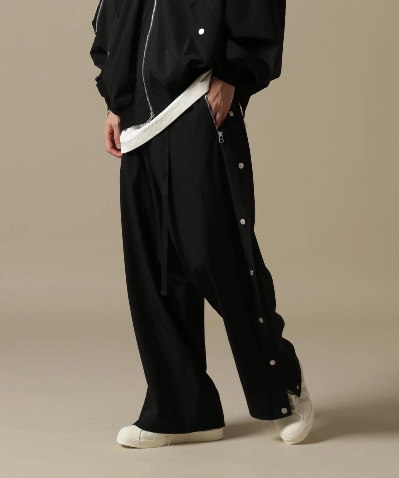 DankeSchon/ダンケシェーン/PREMIUM撥水SN SNAP BUTTUN PANTS Black M