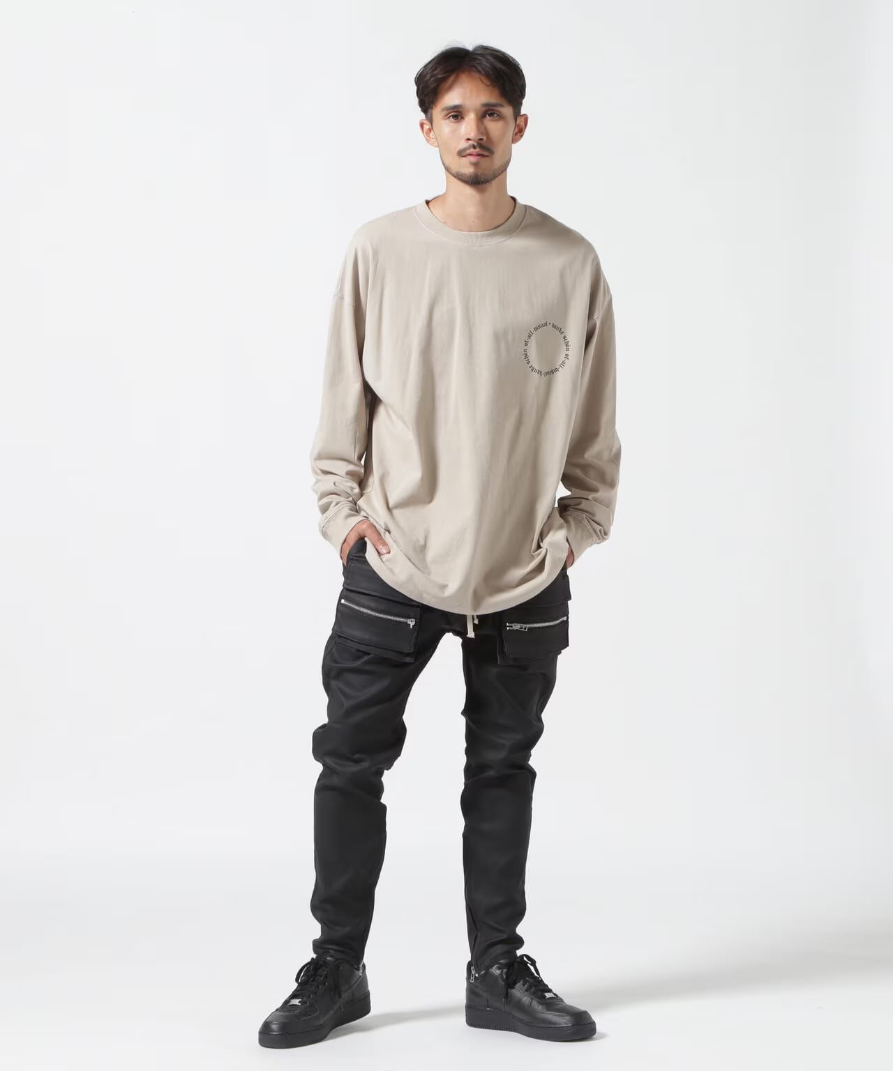 DankeSchon/ダンケシェーン/COATING FLAP POCKET PANTS Black S