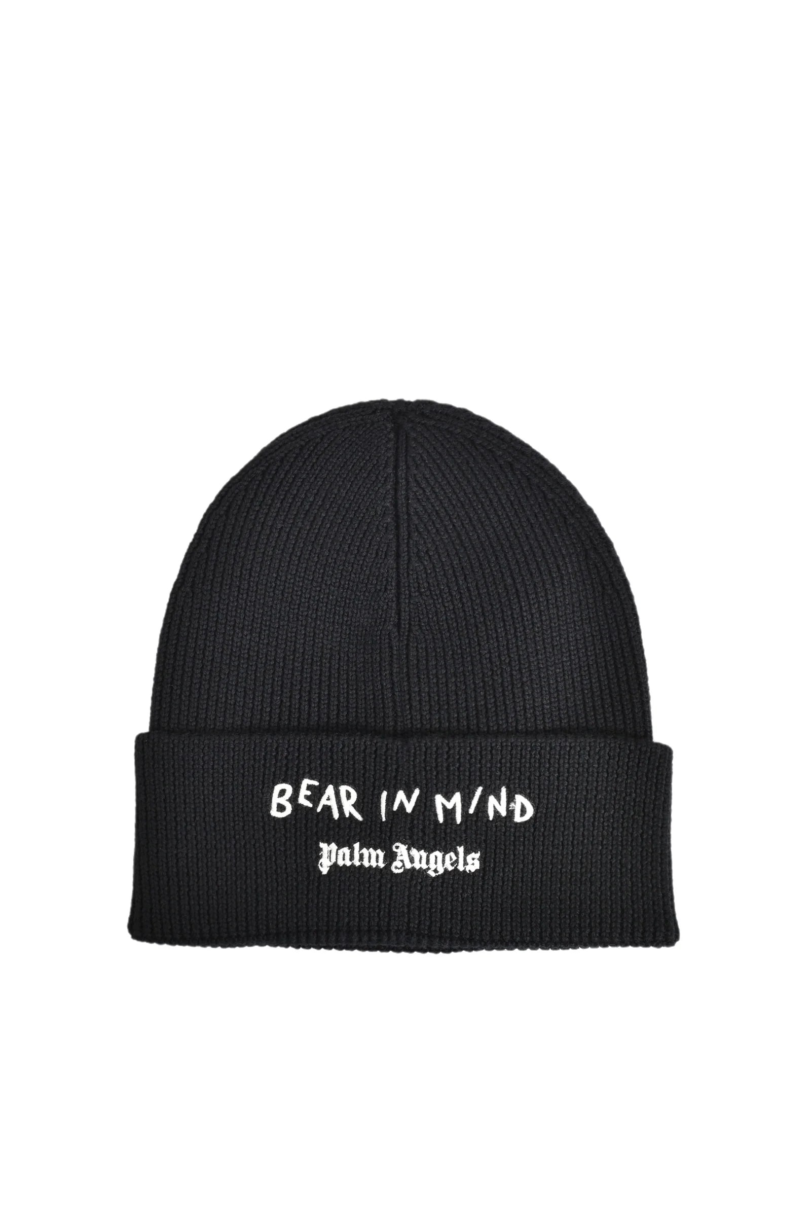 palmangels/BEAR IN MIND BEANI Black F