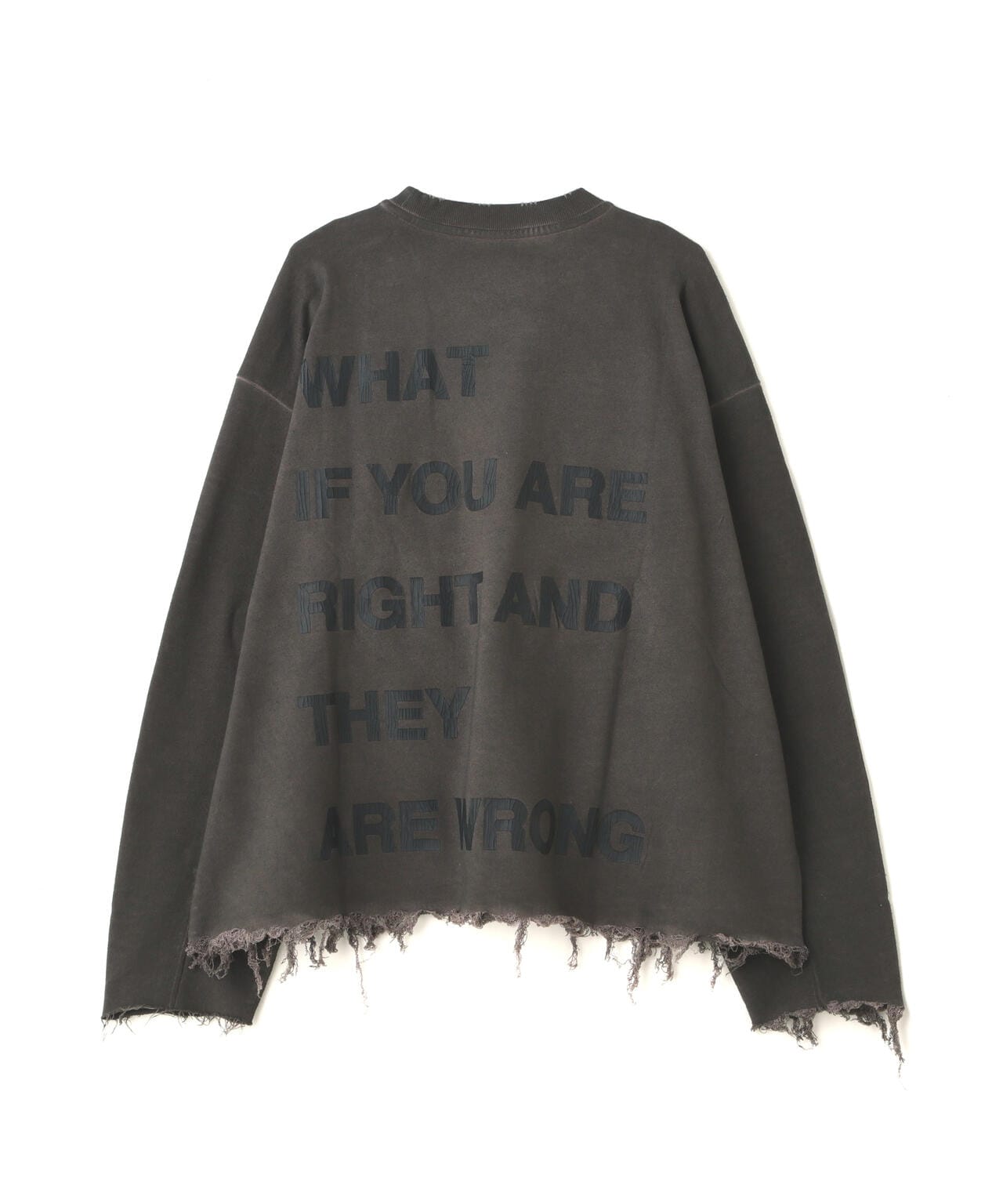DankeSchon/ダンケシェーン/WATERDYE SWEAT CREWNECK charcoal M