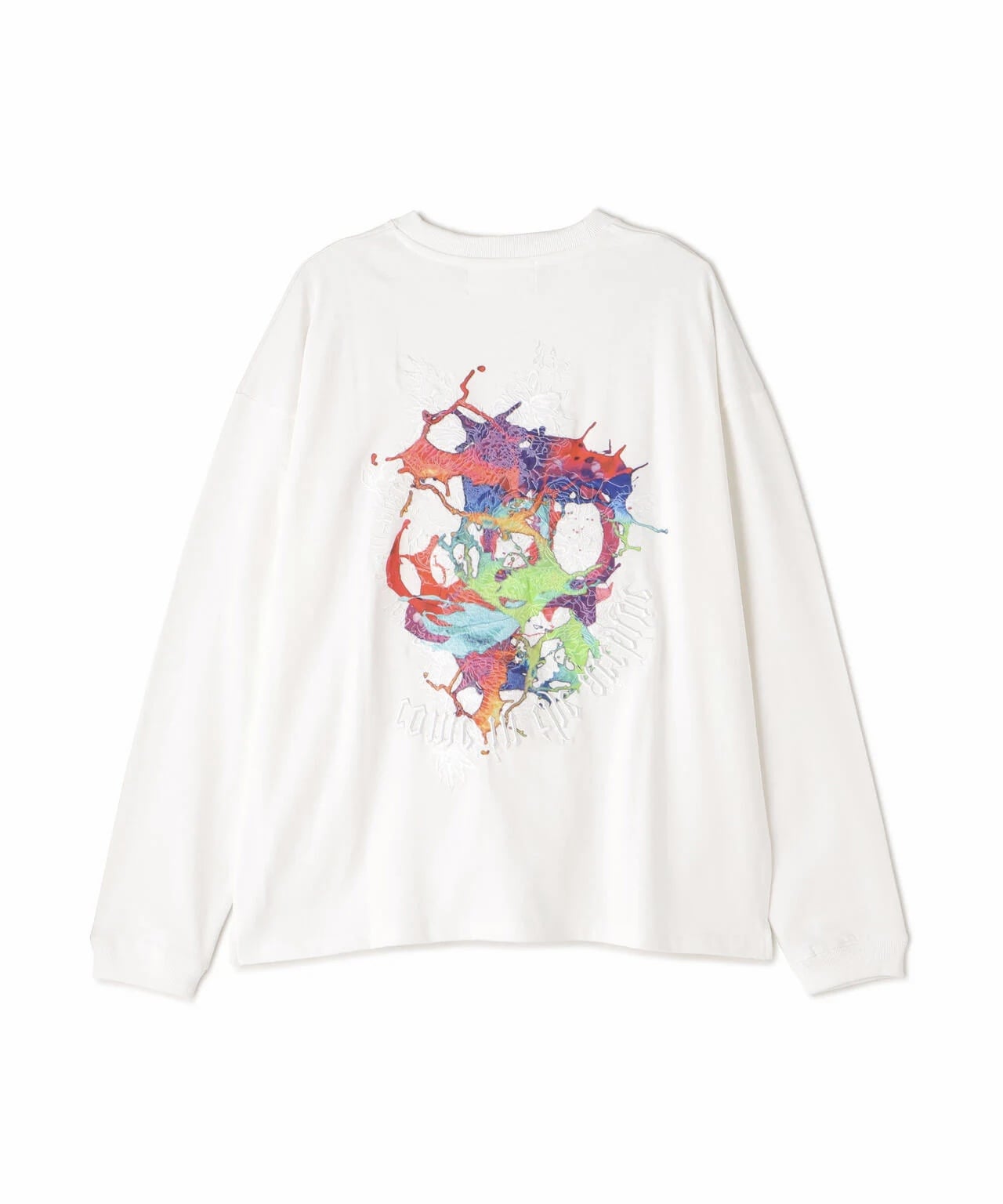 A4A/エーフォーエー/PAINT FLOWER LONGSLEEVE TEE White F