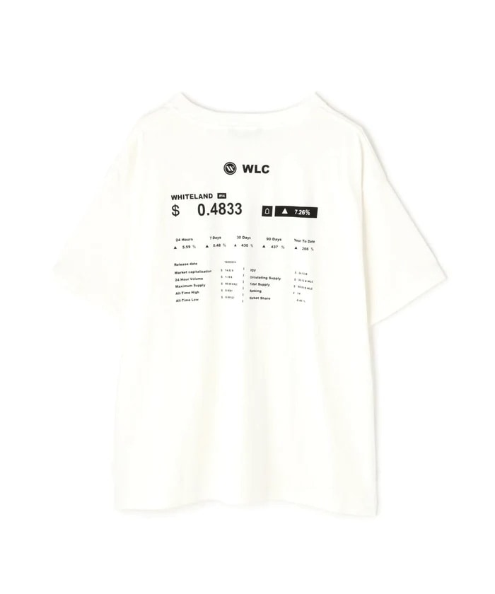 WHITELAND/ホワイトランド/CRYPTO MARKET TEE White F