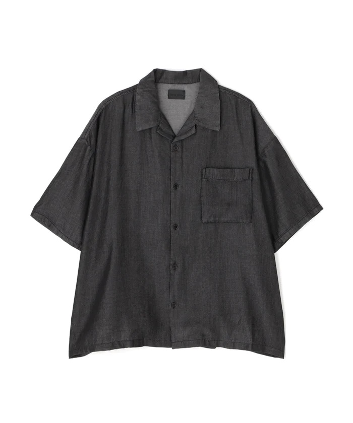 DankeSchon/ダンケシェーン/TENCEL OPENCOLLAR S/S SHIRTS Black M