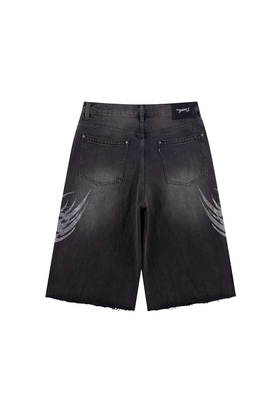 Supplier /サプライヤー/Tribal Rhinestone Denim Shorts Black S