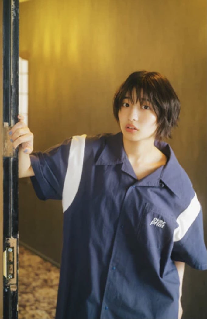 overprint/オーバープリント/COTTON LINEN BOWLING SHIRTS Navy M