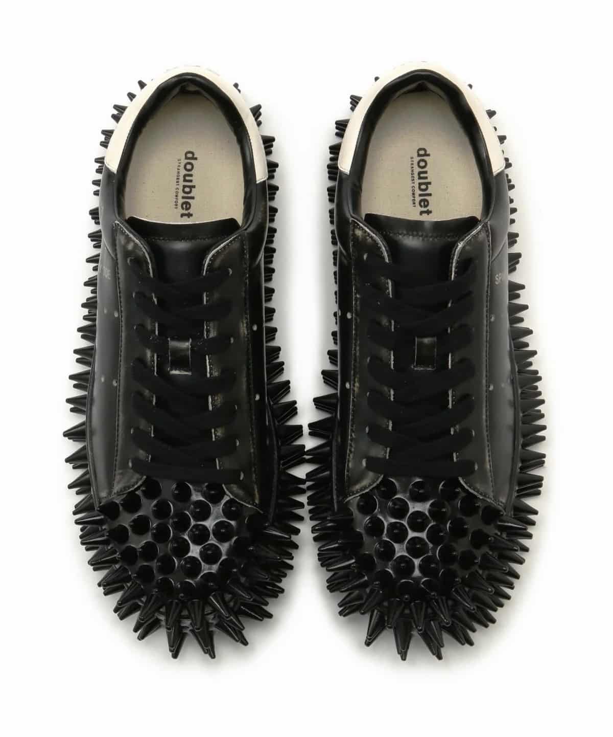 doublet/ダブレット/SPIKY LEATER SNEAKER Black 25.0