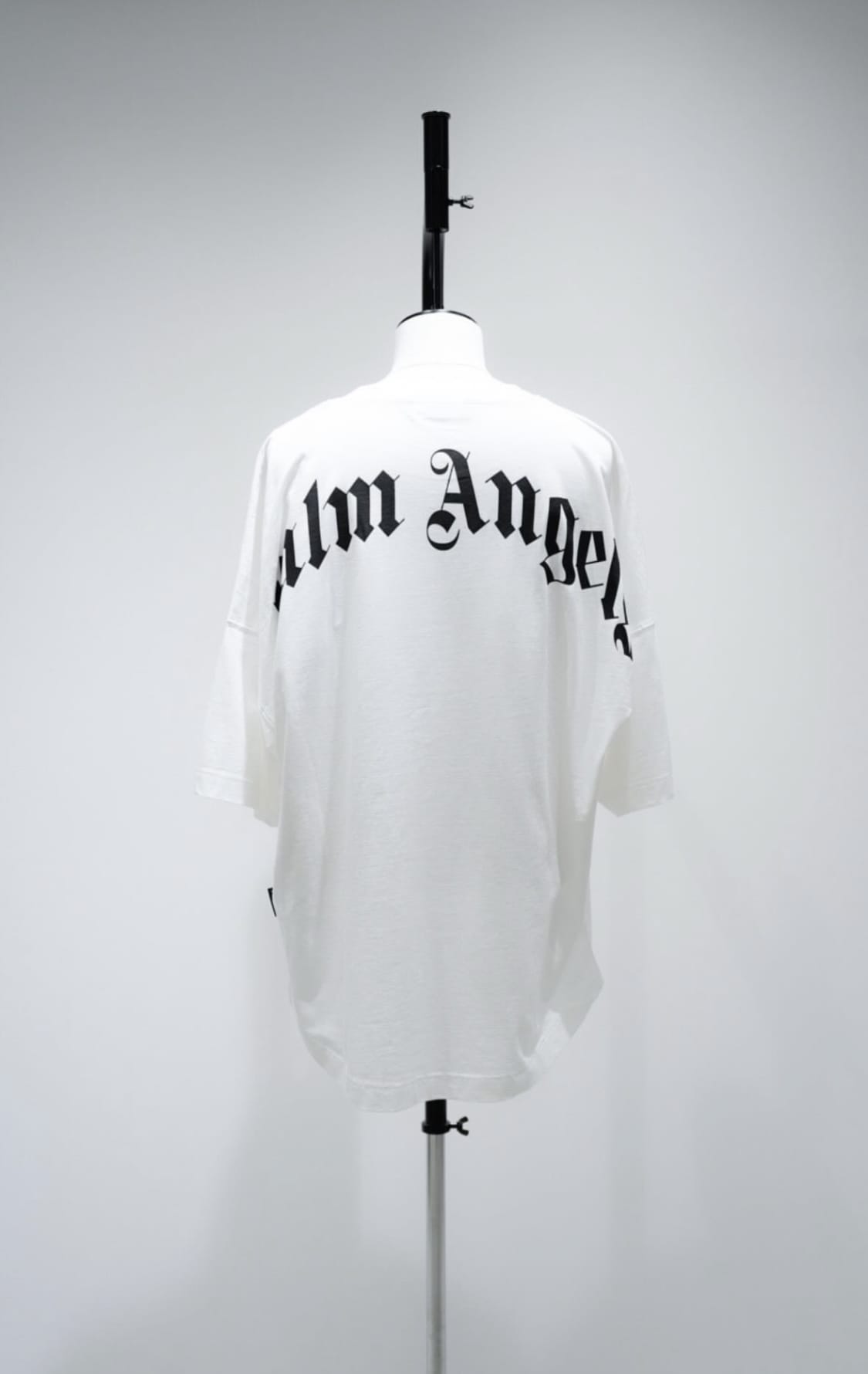 Palm angels/ パームエンジェルス/BACK CURVED LOGO OVER TEE White S