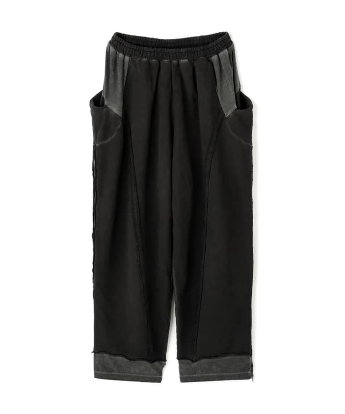 WHITELAND/ホワイトランド/ZIP WIDE SWEAT PANTS charcoal FREE