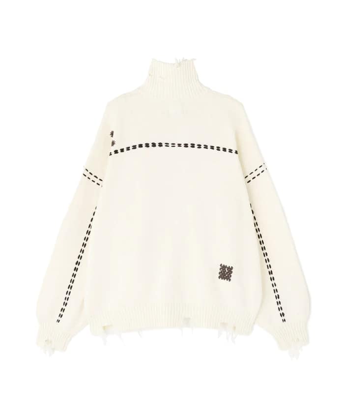 DankeSchon/ダンケシェーン/HAND STITCH KNIT DRIVERS White S