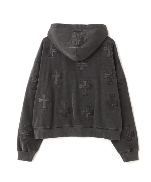 UNKNOWNLONDON/アンノウンロンドン/LHP別注 Leather Cross Zip Hoodie