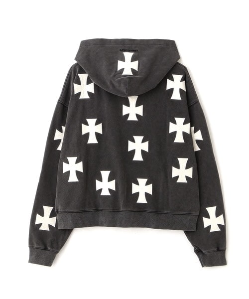 UNKNOWNLONDON/アンノウンロンドン/LHP別注 Leather Cross Zip Hoodie White M