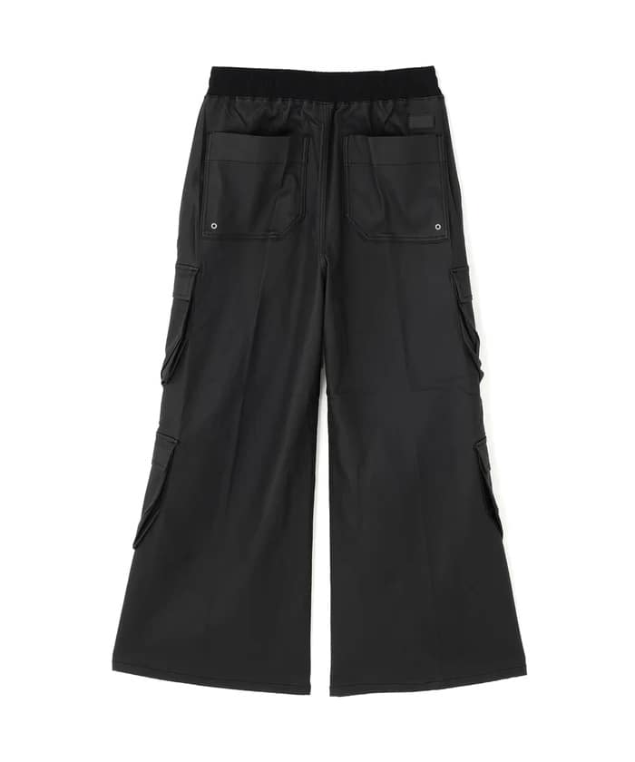 DankeSchon/ダンケシェーン/COATING FLARE CARGO PANTS Black S