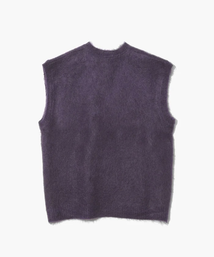 NEEDLES/ニードルズ/MOHAIR KNIT VEST - SOLID purple S