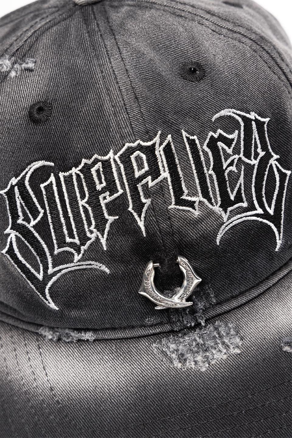 Supplier/ サプライヤー/Pierced Logo 6 Panel Cap Black FREE