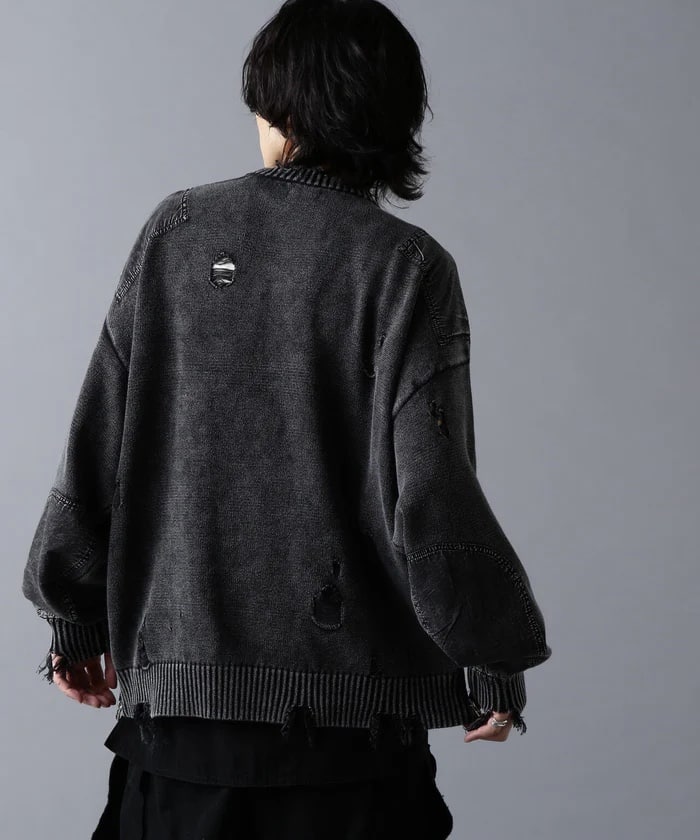 DankeSchon/ダンケシェーン/MILS KNIT CREWNECK Black M