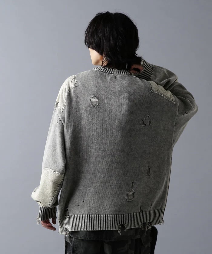 DankeSchon/ダンケシェーン/MILS KNIT CREWNECK Black M