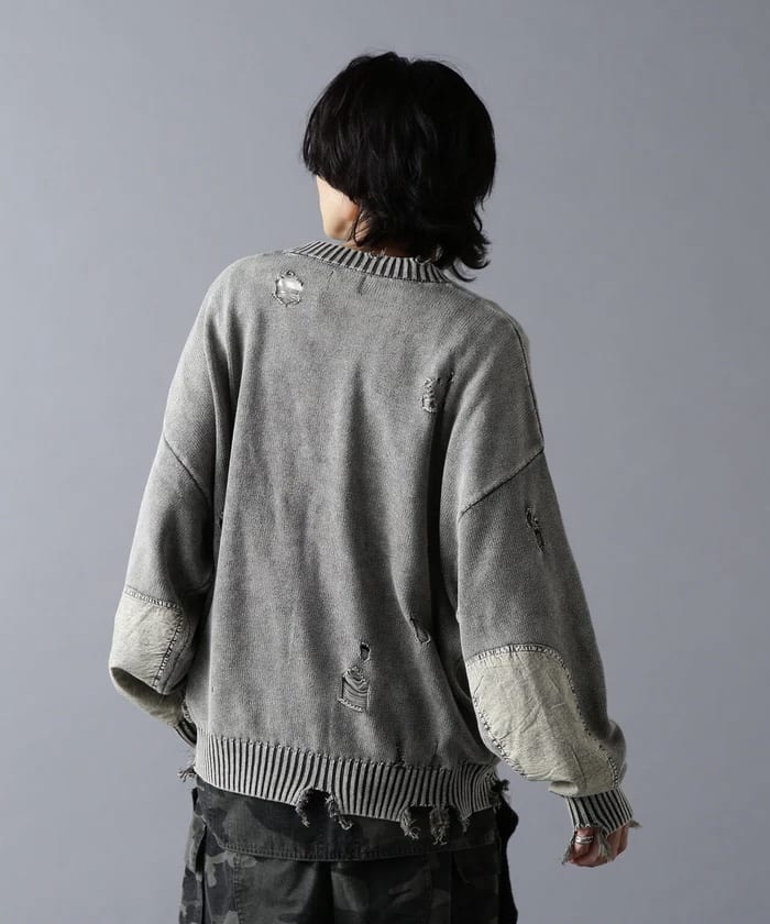  DankeSchon/ダンケシェーン/MILS KNIT CARDIGAN gray M