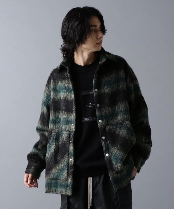 DankeSchon/ダンケシェーン/SHAGGY SHIRTS グリーン (140) FREE