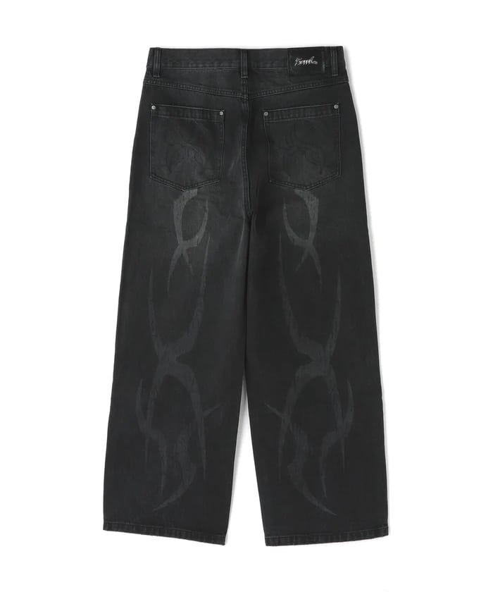 SUPPLIER/サプライヤー/DOUBLEKNEE BAGGY JEANS Black S