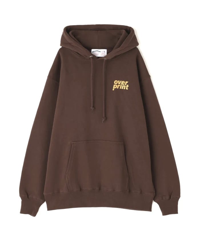overprint/オーバープリント/Mix Colors Hoodie brown M