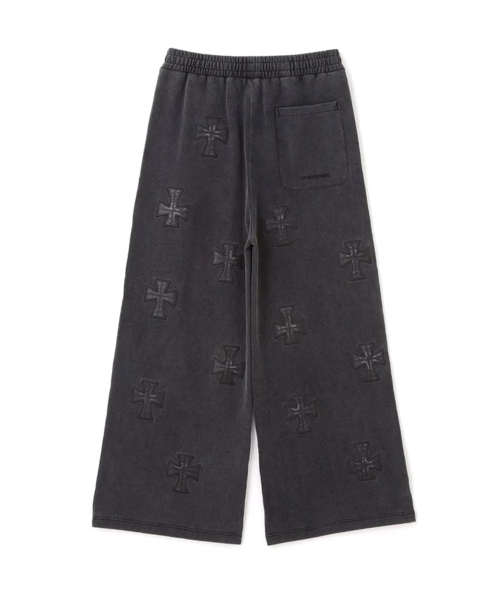 UNKNOWNLONDON/アンノウンロンドン/【LHP EXCLUSIVE】LEATHER CROSS BUGGY PANTS Black S