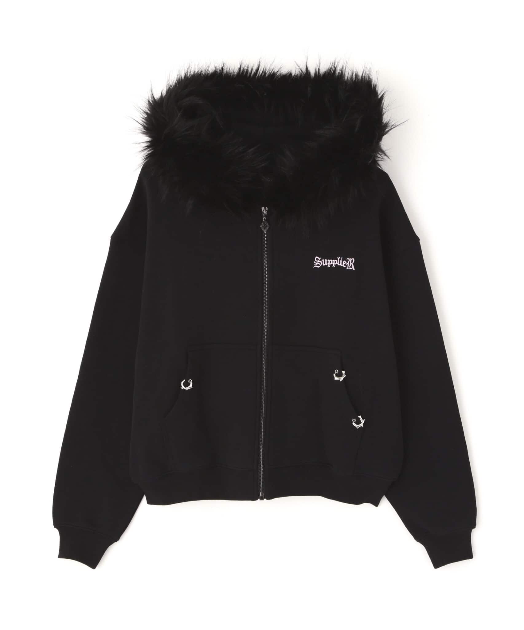 SUPPLIER/サプライヤー/別注FAUXFUR Cross ZIP HD pink M