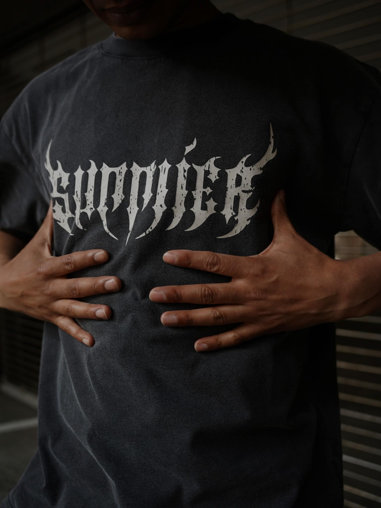 Supplier/Rhinestone Fire Bones Tee Exclusive LHP Black M