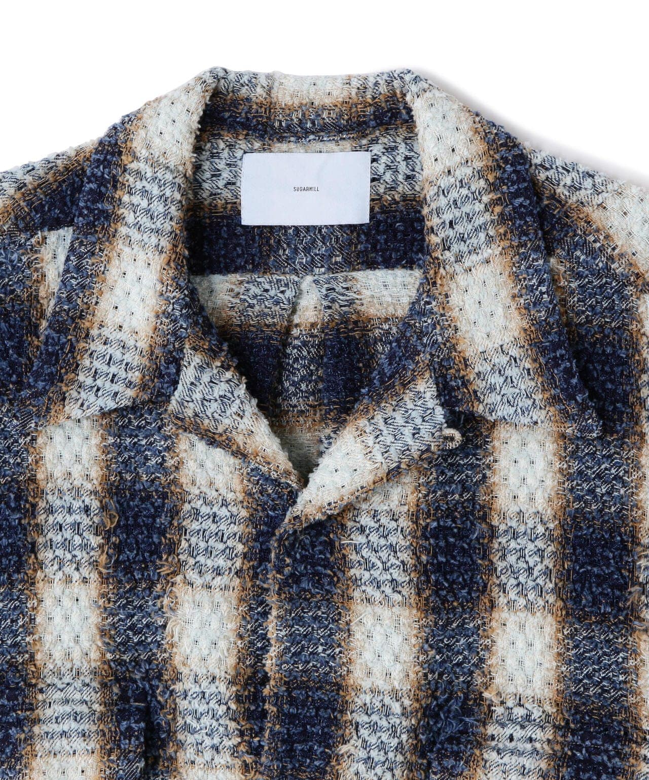 SUGARHILL/シュガーヒル/INDIGO COTTON OMBRE PLAID PUNCHING BLOUSE