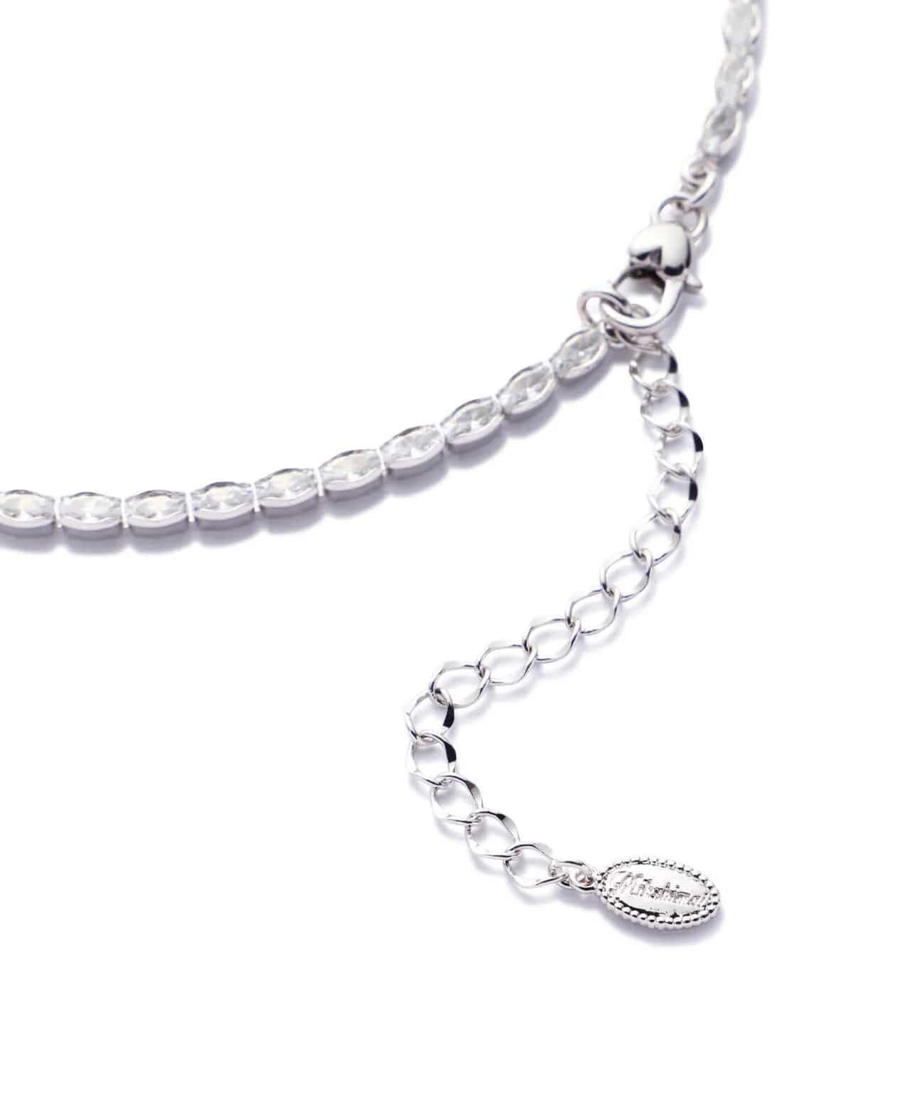 【aespa NINGNING / NCT MARK / SEVENTEEN HOSHI 着用】MIKSHIMAI/ミクシマイ/BEAR CUBIC CHOKER NECKLACE/ネックレス Silver Free